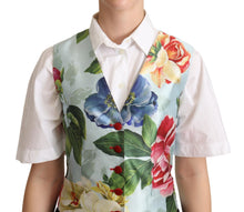 Load image into Gallery viewer, Dolce &amp; Gabbana Elegant Floral Print Silk Waistcoat
