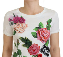 Load image into Gallery viewer, Dolce &amp; Gabbana Elegant Multicolor Rose Print Cotton Tee
