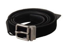 Load image into Gallery viewer, Dolce &amp; Gabbana Elegant Black Cotton-Leather D&amp;G Belt
