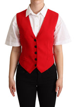 Load image into Gallery viewer, Dolce &amp; Gabbana Elegant Red Leopard Print Sleeveless Vest
