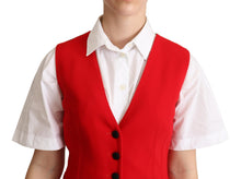 Load image into Gallery viewer, Dolce &amp; Gabbana Elegant Red Leopard Print Sleeveless Vest
