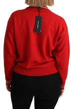 Load image into Gallery viewer, Dolce &amp; Gabbana Radiant Red Cartoon Motive Cashmere Sweater

