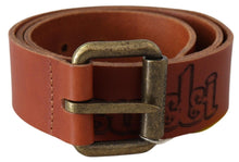 Load image into Gallery viewer, Just Cavalli Chic Brown Leather Logo Waist Belt
