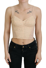 Load image into Gallery viewer, Dolce &amp; Gabbana Beige Cropped Bustier Corset Brassiere Top
