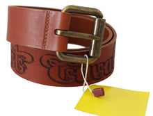 Load image into Gallery viewer, Just Cavalli Chic Brown Leather Logo Waist Belt
