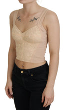 Load image into Gallery viewer, Dolce &amp; Gabbana Beige Cropped Bustier Corset Brassiere Top
