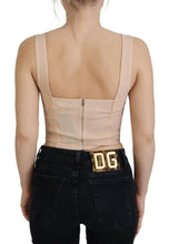 Load image into Gallery viewer, Dolce &amp; Gabbana Beige Cropped Bustier Corset Brassiere Top
