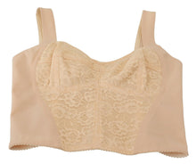 Load image into Gallery viewer, Dolce &amp; Gabbana Beige Cropped Bustier Corset Brassiere Top
