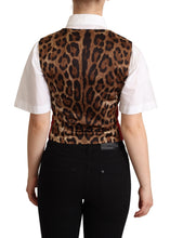 Load image into Gallery viewer, Dolce &amp; Gabbana Red Brocade Leopard Print Waistcoat
