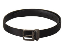 Load image into Gallery viewer, Dolce &amp; Gabbana Elegant Black Leather Belt with Metal Buckle
