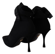 Load image into Gallery viewer, Dolce &amp; Gabbana Elegant Black Ankle Heel Boots with Leather Sole
