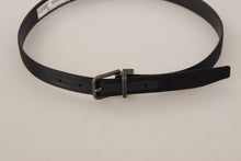 Load image into Gallery viewer, Dolce &amp; Gabbana Elegant Black Leather Belt with Metal Buckle
