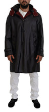 Load image into Gallery viewer, Dolce &amp; Gabbana Elegant Hooded Parka Coat in Black and Bordeaux
