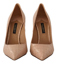 Load image into Gallery viewer, Dolce &amp; Gabbana Elegant Beige Nude Leather Pumps
