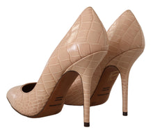 Load image into Gallery viewer, Dolce &amp; Gabbana Elegant Beige Nude Leather Pumps
