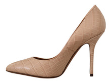 Load image into Gallery viewer, Dolce &amp; Gabbana Elegant Beige Nude Leather Pumps
