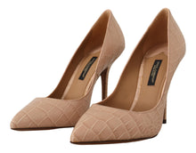 Load image into Gallery viewer, Dolce &amp; Gabbana Elegant Beige Nude Leather Pumps
