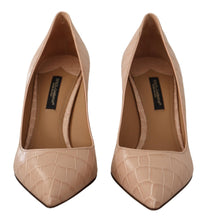 Load image into Gallery viewer, Dolce &amp; Gabbana Beige Nude Leather BELLUCCI Heels Pumps Shoes
