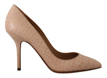 Load image into Gallery viewer, Dolce &amp; Gabbana Beige Nude Leather BELLUCCI Heels Pumps Shoes
