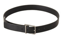 Load image into Gallery viewer, Dolce &amp; Gabbana Elegant Black Leather Belt with Metal Buckle
