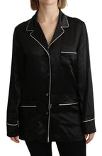 Load image into Gallery viewer, Dolce &amp; Gabbana Elegant Silk Black Button-Up Blouse
