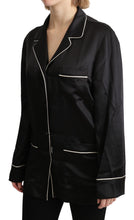 Load image into Gallery viewer, Dolce &amp; Gabbana Elegant Silk Black Button-Up Blouse
