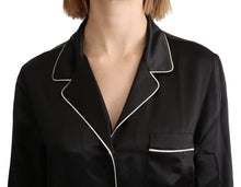 Load image into Gallery viewer, Dolce &amp; Gabbana Elegant Silk Black Button-Up Blouse
