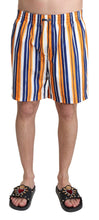 Load image into Gallery viewer, Dolce &amp; Gabbana Multicolor Striped Swim Shorts Trunks
