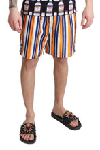 Load image into Gallery viewer, Dolce &amp; Gabbana Multicolor Striped Swim Shorts Trunks
