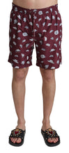 Load image into Gallery viewer, Dolce &amp; Gabbana Elegant Maroon Beachwear Trunks
