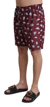 Load image into Gallery viewer, Dolce &amp; Gabbana Elegant Maroon Beachwear Trunks
