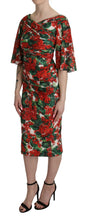 Load image into Gallery viewer, Dolce &amp; Gabbana Enchanting Floral Midi Sheath Dress
