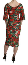 Load image into Gallery viewer, Dolce &amp; Gabbana Enchanting Floral Midi Sheath Dress
