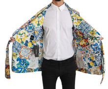 Load image into Gallery viewer, Dolce &amp; Gabbana Multicolor Majolica Robe Jacket Coat
