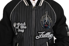 Load image into Gallery viewer, Dolce &amp; Gabbana Elegant Sequined Black Bomber Jacket
