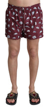 Load image into Gallery viewer, Dolce &amp; Gabbana Maroon Elegance Men&#39;s Swimming Trunks
