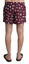 Load image into Gallery viewer, Dolce &amp; Gabbana Maroon Elegance Men&#39;s Swimming Trunks
