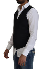 Load image into Gallery viewer, Dolce &amp; Gabbana Black Wool Stretch Waistcoat Formal Vest
