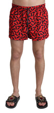 Load image into Gallery viewer, Dolce &amp; Gabbana Radiant Red Drawstring Swim Trunks
