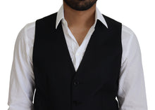 Load image into Gallery viewer, Dolce &amp; Gabbana Black Wool Stretch Waistcoat Formal Vest
