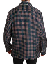 Load image into Gallery viewer, Dolce &amp; Gabbana Elegant Navy Silk Double Breasted Coat
