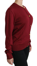 Load image into Gallery viewer, Dolce &amp; Gabbana Silk Red Cardigan Top with Button Accents
