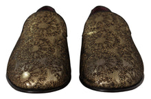 Load image into Gallery viewer, Dolce &amp; Gabbana Gold Tone Loafers Slides Dress Shoes
