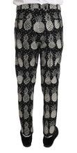 Load image into Gallery viewer, Dolce &amp; Gabbana Chic Black Pineapple Print Wool Suit
