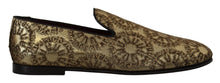 Load image into Gallery viewer, Dolce &amp; Gabbana Gold Tone Loafers Slides Dress Shoes
