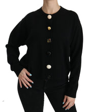 Load image into Gallery viewer, Dolce &amp; Gabbana Elegant Black Cashmere Cardigan Top
