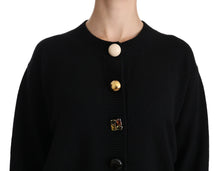 Load image into Gallery viewer, Dolce &amp; Gabbana Elegant Black Cashmere Cardigan Top
