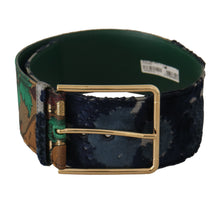 Load image into Gallery viewer, Dolce &amp; Gabbana Elegant Green Leather Belt with Logo Buckle
