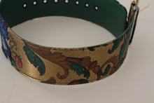 Load image into Gallery viewer, Dolce &amp; Gabbana Elegant Green Leather Belt with Logo Buckle
