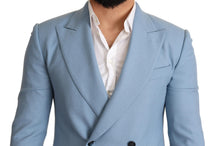 Load image into Gallery viewer, Dolce &amp; Gabbana Elegant Blue Cashmere-Silk Men&#39;s Blazer
